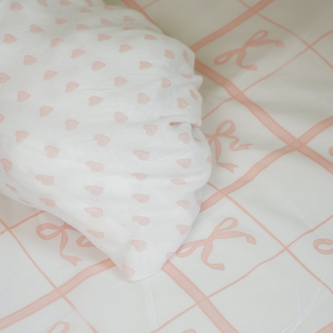 Cotton Crib Sheet - Ribbonette – Sunday Linens
