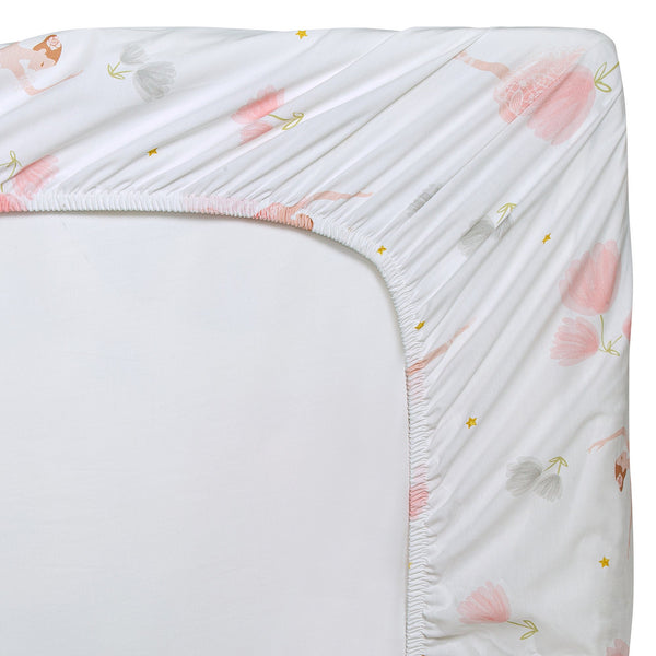Cotton Crib Sheet - Ballerina