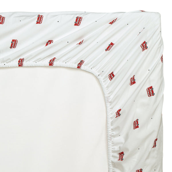 Cotton Crib Sheet - London Bus