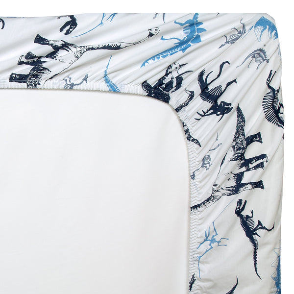 Cotton Crib Sheet - Roaring Dino