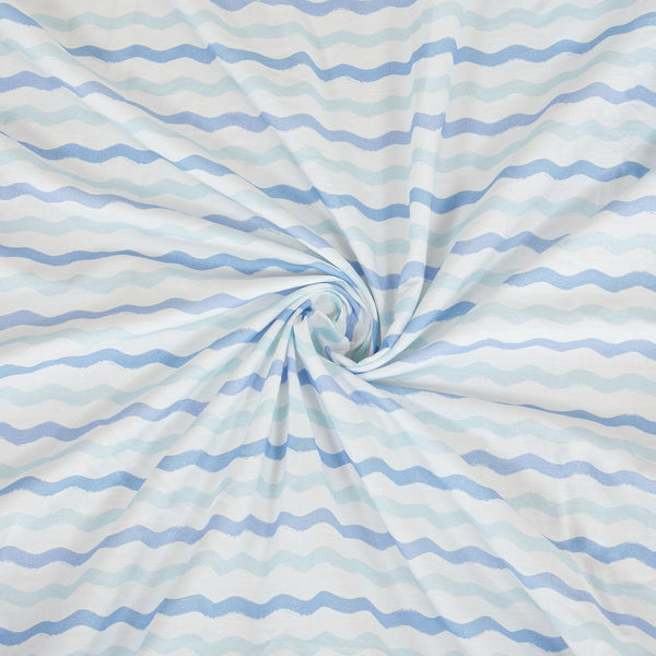 Cotton Crib Sheet - Waves