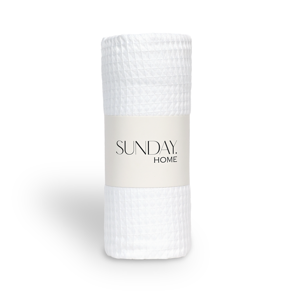 Waffle Throw - White