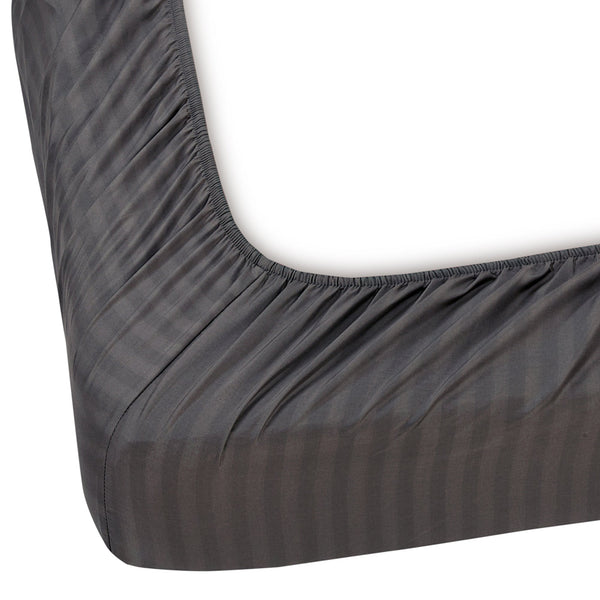 Oxford Stripes - Fitted Set - Charcoal