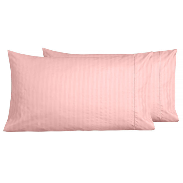 Oxford Stripe - Pillow Case - Rose