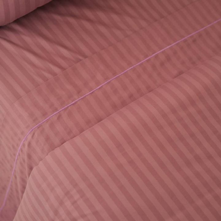 Oxford Stripes - Flat Sheet Set - Plum
